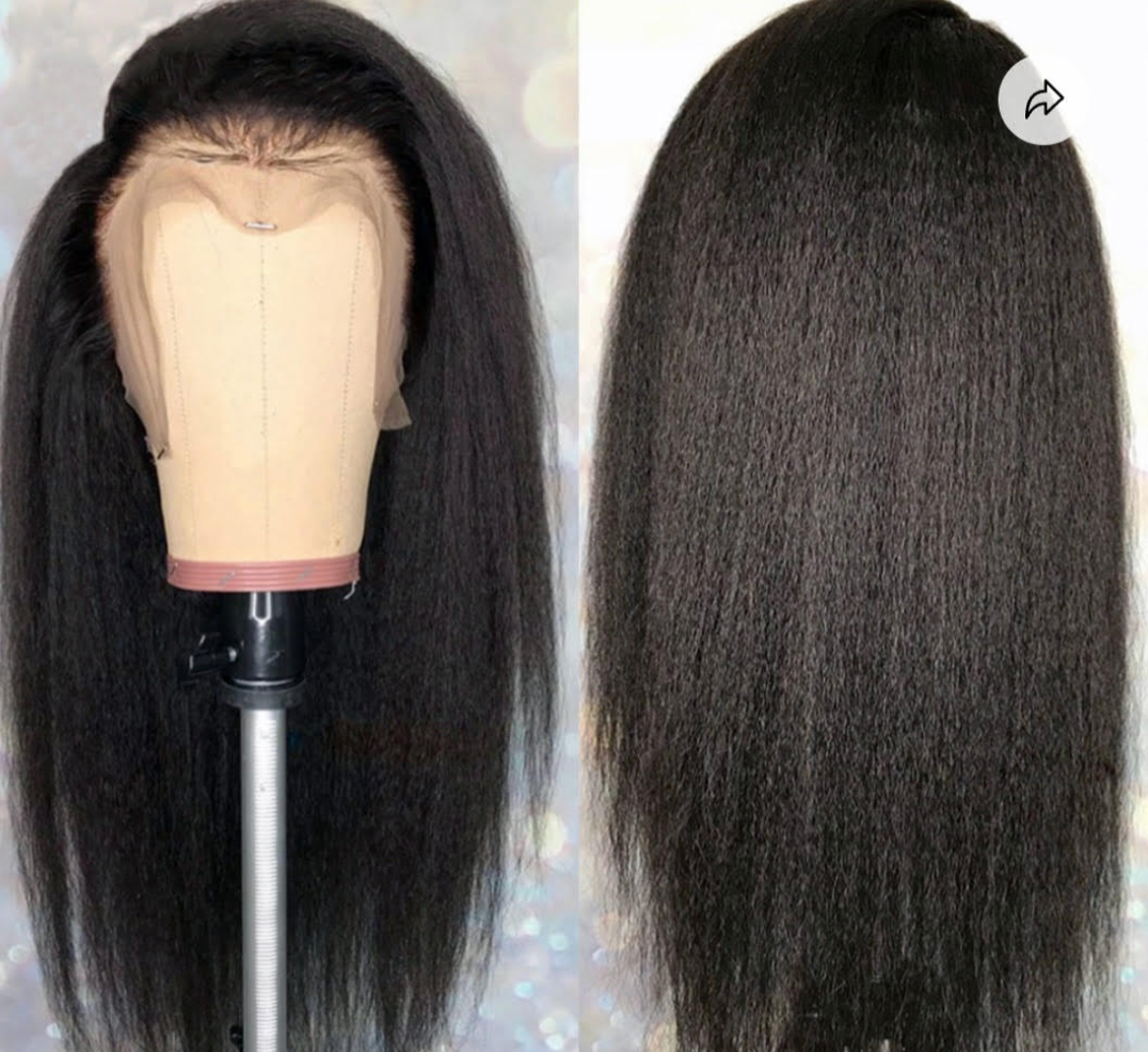 Kinky straight HD/Transparent lace wigs