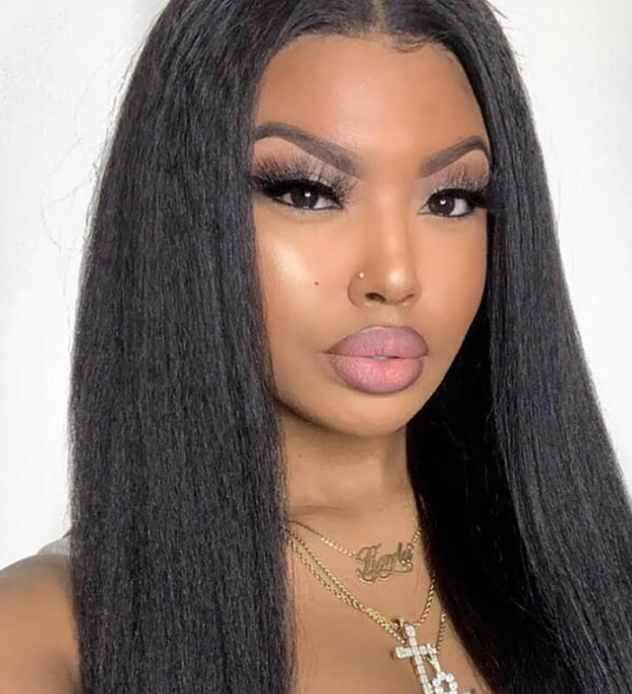Kinky straight HD/Transparent lace wigs