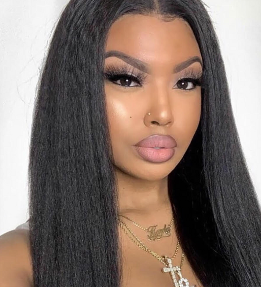 Kinky straight HD/Transparent lace wigs