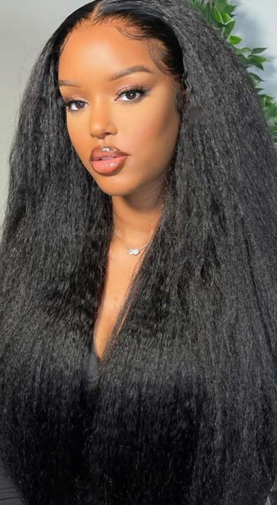 Kinky straight HD/Transparent lace wigs
