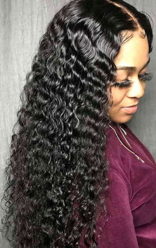 Deep wave human human hair Transparent/HD wigs