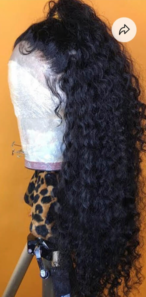Deep wave human human hair Transparent/HD wigs