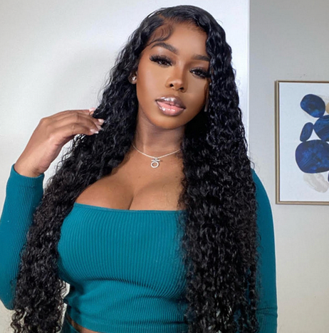 Deep wave human human hair Transparent/HD wigs