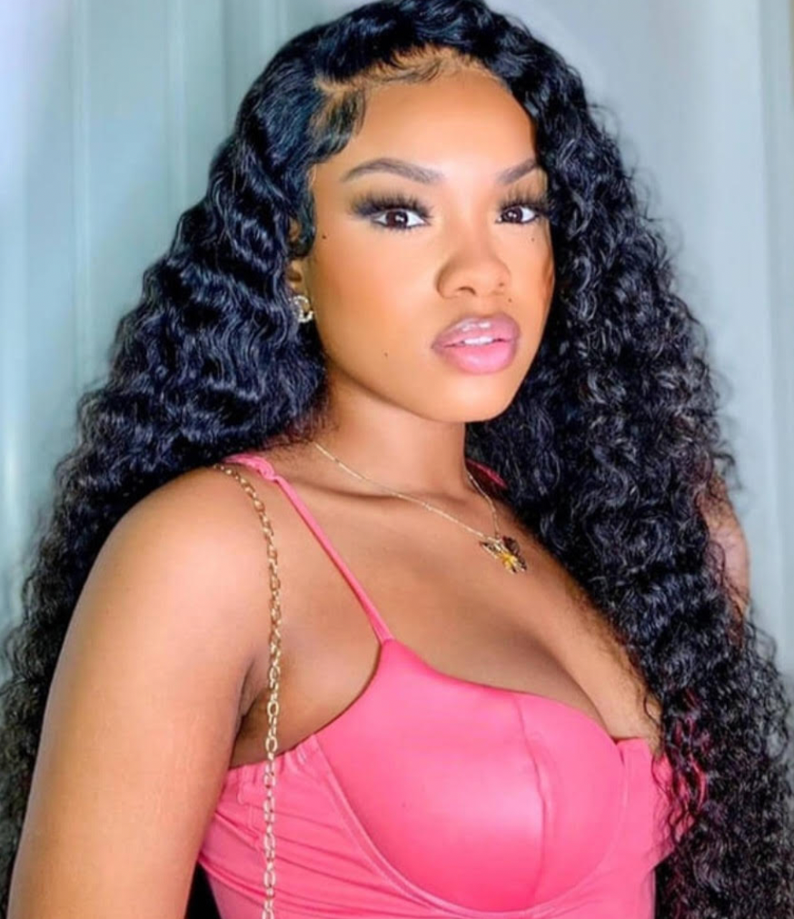 Deep wave human human hair Transparent/HD wigs