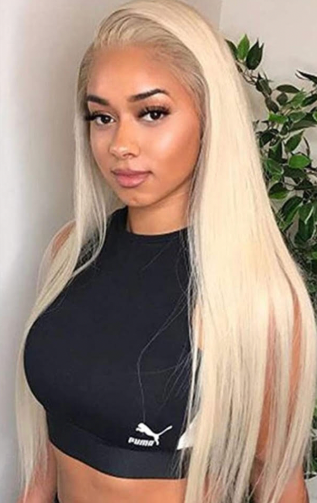 Straight human hair full lace wigs Transparent/HD