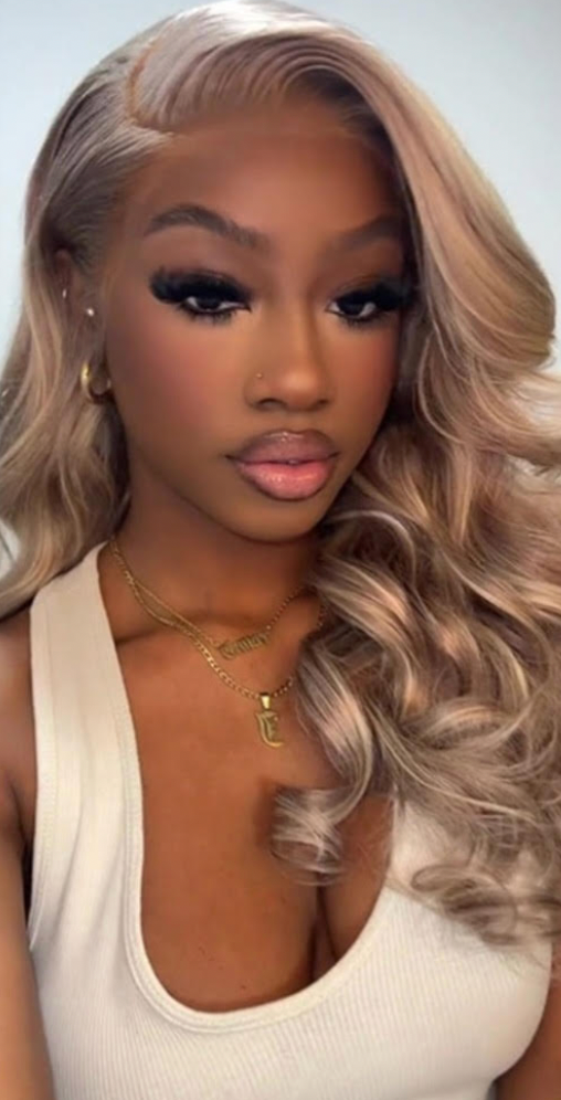 Blonde/Ash blonde human hair wig